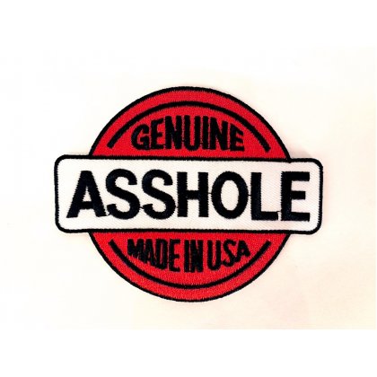 Patch Genuine Asshole Made In USA Flicken Aufnäher Aufbügeln Bügelbild ass