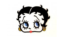 Patch Betty Boop Head Flicken Aufnäher Aufbügeln Bügelbild betti2